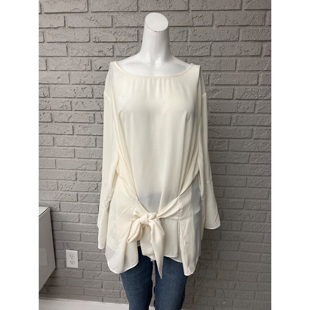 EST. 1946 Women Ivory Bell Sleeve Blouse Size 26-28W